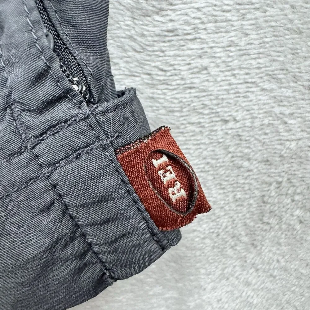 The North Face Mens XL Long Grey Convertible Zip Off Hiking Cargo Pants Nylon